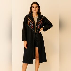 Vintage 80’s Pioneer Wear denim duster jacket size 10 western wear